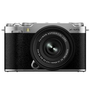 Fujifilm X-M5 Mirrorless Camera in Silver with XC15-45mm Lens