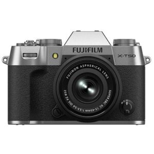 Fujifilm X-T50 Mirrorless Camera in Silver with XC15-45mm F3.5-5.6 OIS PZ Lens